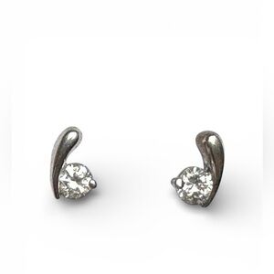 Vintage Early 2000s Silver Lab made Gemstone Stud Earrings